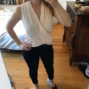 CLEAR OUTAnthro Left of Center pink shirt